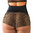 Super STRETCH Hotpants POLEDANCE sexy Damen Panty Leopard kurze Hose table dance