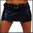Mini Rock glanz schwarz wetlook sexy club gogo skirt mit Gürtel