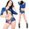 Bolero-Top Glam Hotpant Heiss sexy Gogo dance party blau