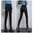 Jeans High Waist Damen Skinny  Jeanshose Corsage hellblau schwarz