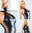 wetlook Top glänzend schwarz & Mini Rock Pink black Set 2 Teile SM-Design S - XL