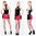 wetlook Top glänzend schwarz & Mini Rock Pink black Set 2 Teile SM-Design S - XL