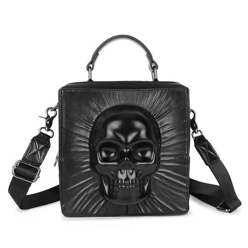 Skull Bag Totenkopf Koffer Tasche Unisex  Black Bag 3 D