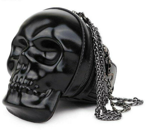 3 D Totenkopf kleine Skull Abend Tasche Schädel schwarz Gothik
