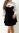 Set 2 Teile weisse kurze Bolero Bluse schwarzes Kleid elegant Dress 32 34 36