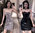 Pailletten Glamour Mini Kleid sexy glitzer silber schwarz Party