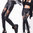 Sexy Wetlook Leggings glanz schwarz gothik one size