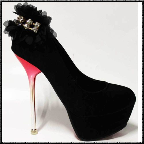 High Heels schwarz Stiletto Schuhe Crazy-Chris Vintage Damen Pumps