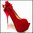 High Heels Marke Crazy-Chris Vintage Damen Rot Stiletto