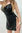 Sexy Mini Kleid Dress schwarz glänzend Bein Ausschnitt  S M